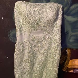 Green flower prom dress never worn